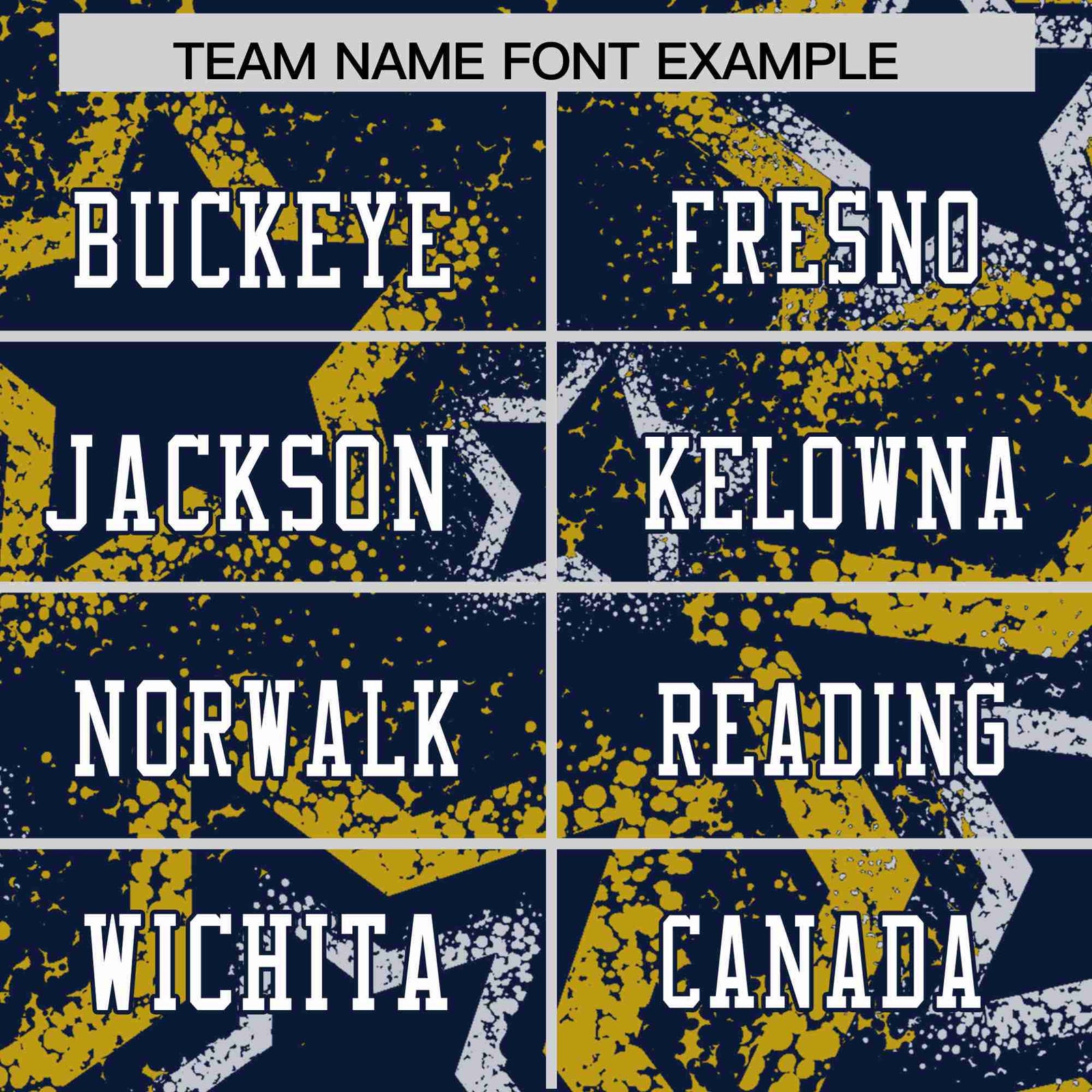 Custom Navy White Yellow Mesh Star Football Jersey