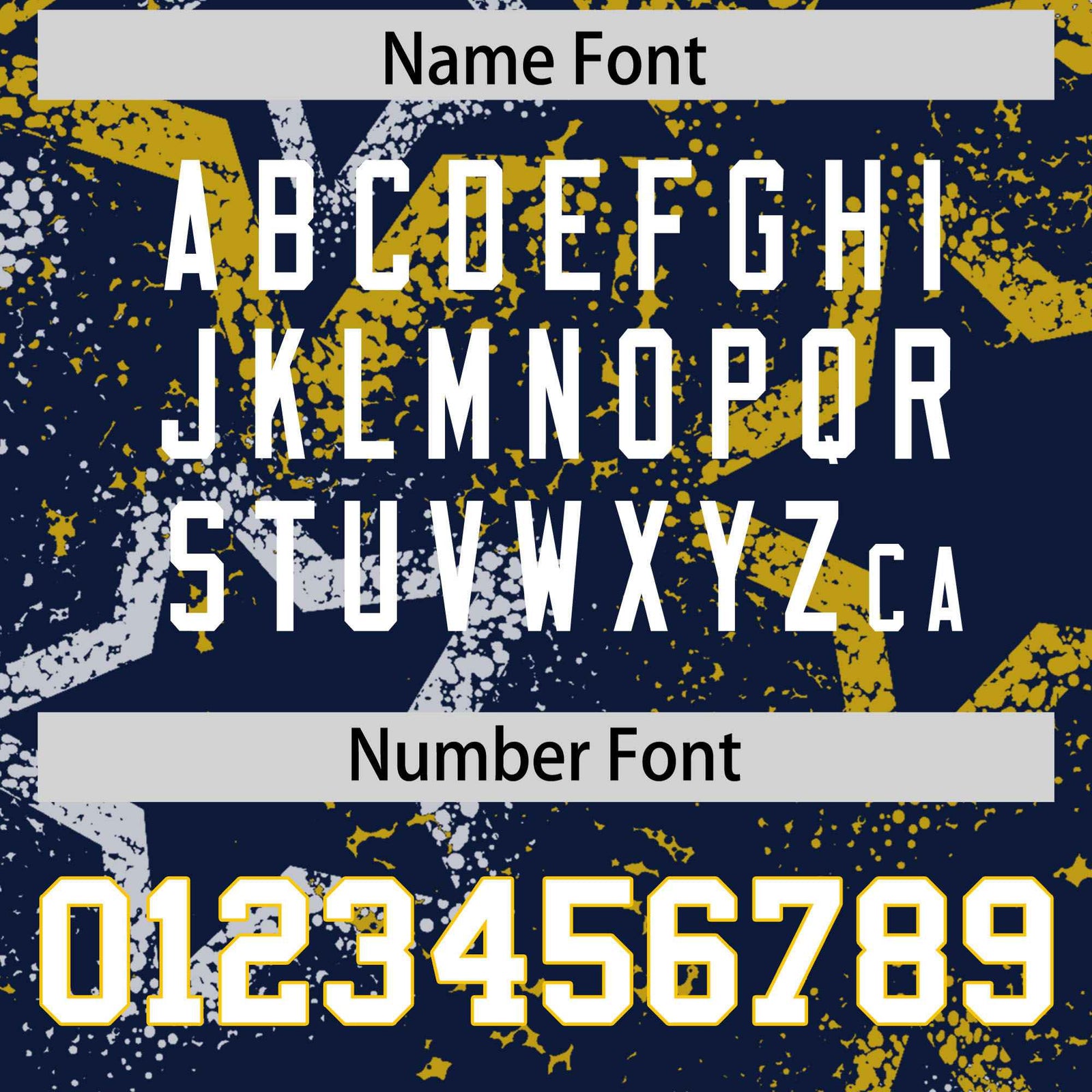 Custom Navy White Yellow Mesh Star Football Jersey