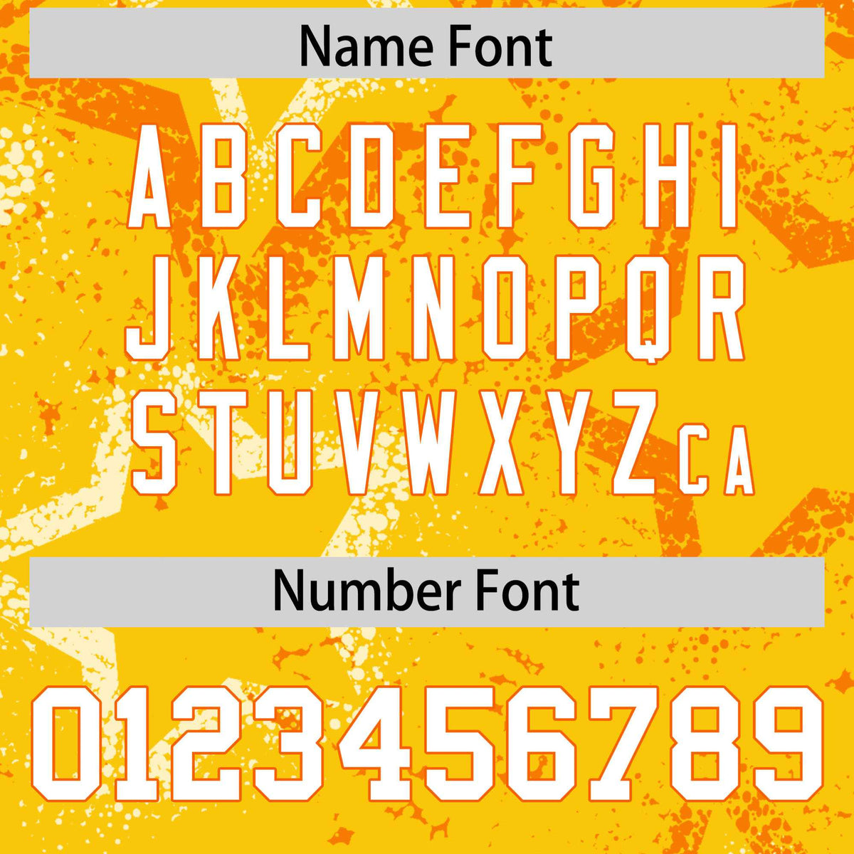 Custom Yellow White-Orange Mesh Star Football Jersey