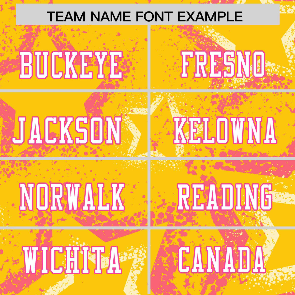 Custom Yellow White-Pink Mesh Star Football Jersey