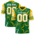 Custom Neon-Green White-Yellow Mesh Star Football Jersey