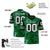 Custom Kelly-Green White-Black Mesh Star Football Jersey