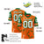 Custom Orange White Kelly-Green Mesh Star Football Jersey