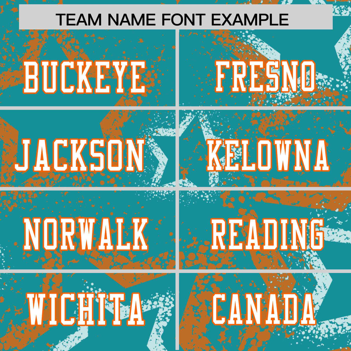 Custom Aqua White Orange Mesh Star Football Jersey