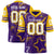 Custom Purple White Yellow Mesh Star Football Jersey