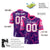 Custom Purple White Pink Mesh Star Football Jersey