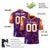 Custom Purple White Orange Mesh Star Football Jersey