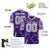 Custom Purple Gray White Mesh Star Football Jersey