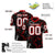 Custom Black Red-White Mesh Star Football Jersey