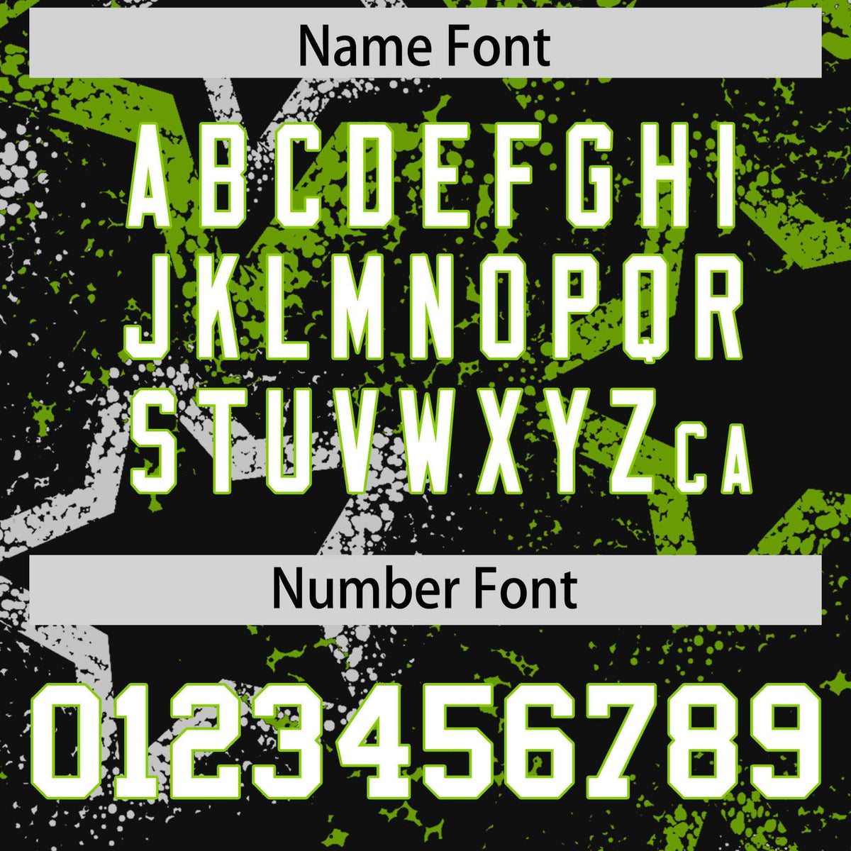 Custom Black White-Neon Green Mesh Star Football Jersey