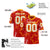 Custom Red White-Yellow Mesh Star Football Jersey