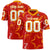 Custom Red White-Yellow Mesh Star Football Jersey