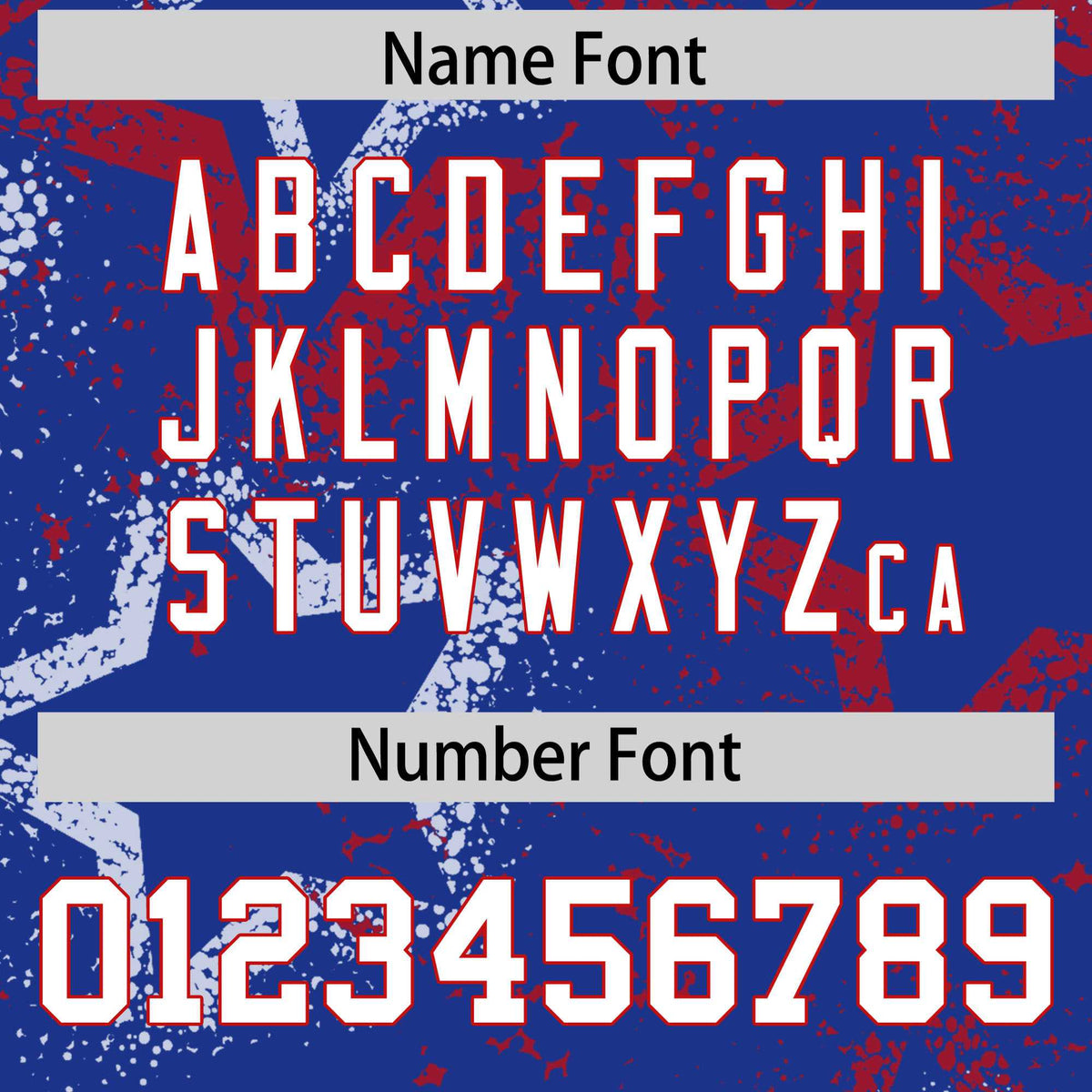 Custom Royal Blue White-Red Mesh Star Football Jersey