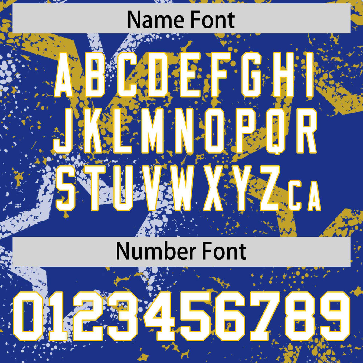 Custom Royal Blue White-Gold Mesh Star Football Jersey