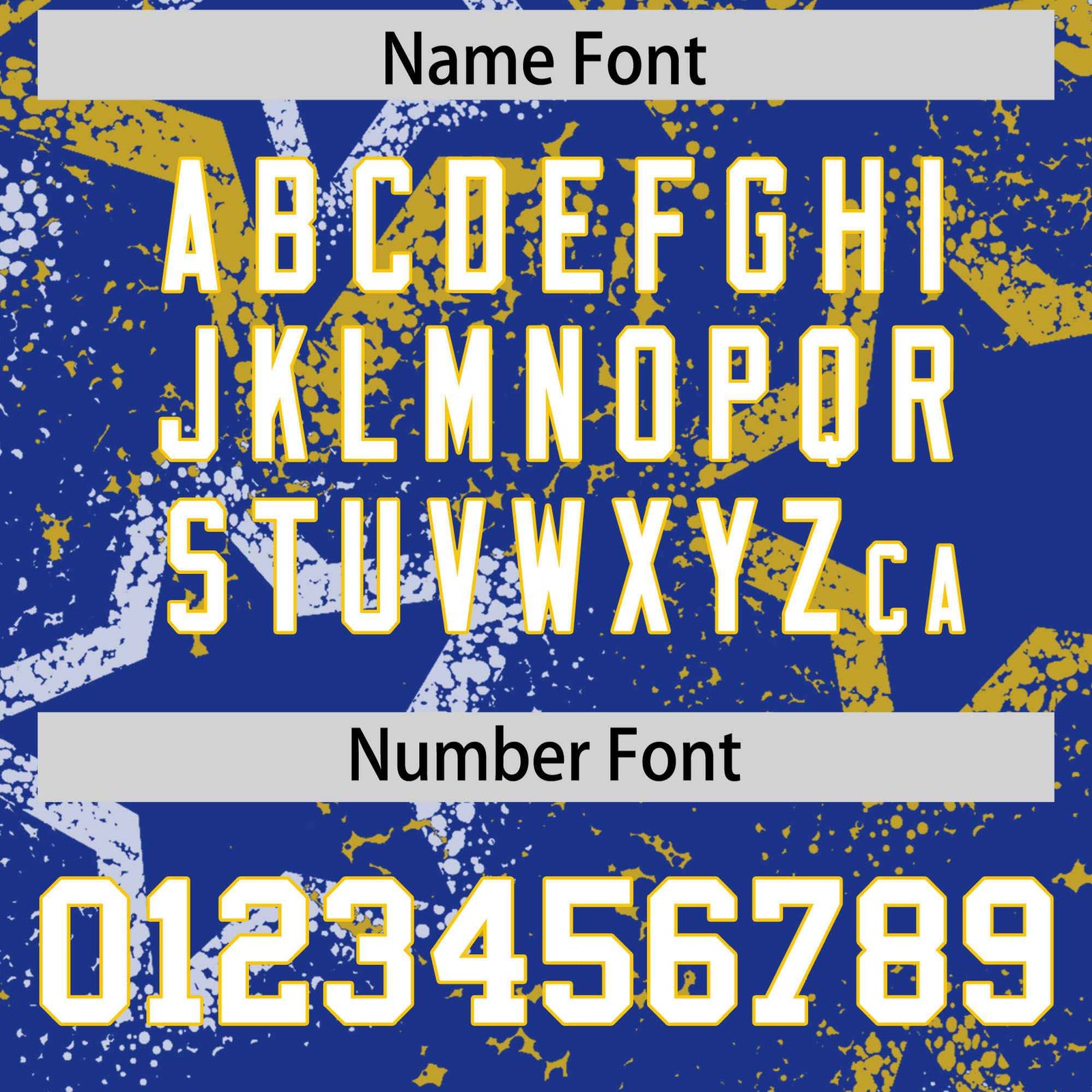 Custom Royal Blue White-Gold Mesh Star Football Jersey