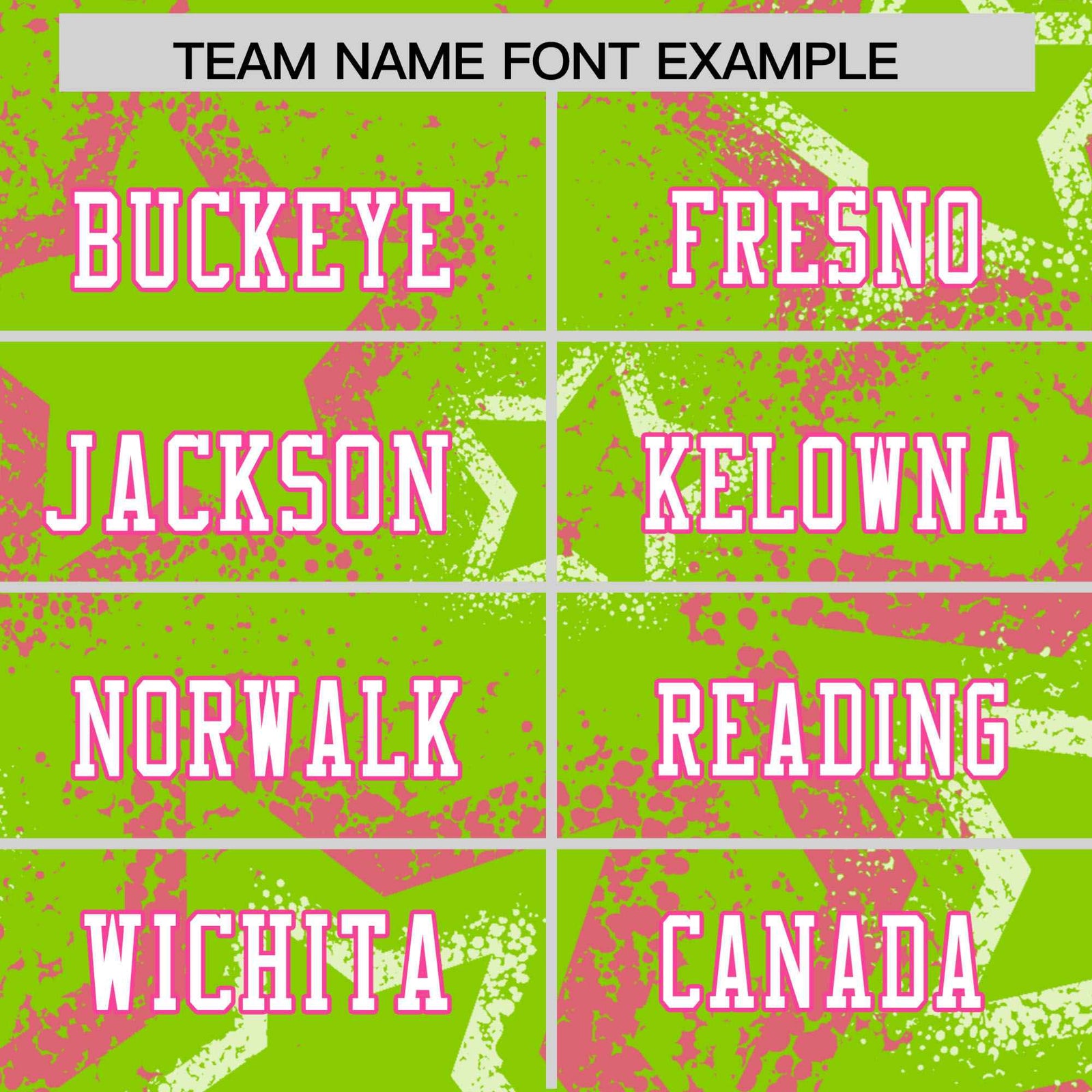 Custom Neon Green Pink-White Mesh Star Football Jersey