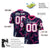 Custom Navy White-Pink Mesh Star Football Jersey