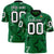 Custom Kelly Green White-Black Mesh Star Football Jersey