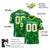 Custom Kelly Green White-Neon Green Mesh Star Football Jersey