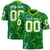 Custom Kelly Green White-Neon Green Mesh Star Football Jersey