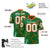 Custom Kelly Green White-Orange Mesh Star Football Jersey