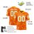 Custom Orange White-Gold Mesh Star Football Jersey