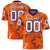 Custom Orange White-Royal Blue Mesh Star Football Jersey