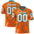 Custom Orange White-Aqua Mesh Star Football Jersey