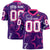 Custom Purple White-Pink Mesh Star Football Jersey