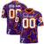 Custom Purple White-Orange Mesh Star Football Jersey