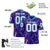 Custom Purple White-Powder Blue Mesh Star Football Jersey