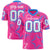 Custom Pink White-Powder Blue Mesh Star Football Jersey