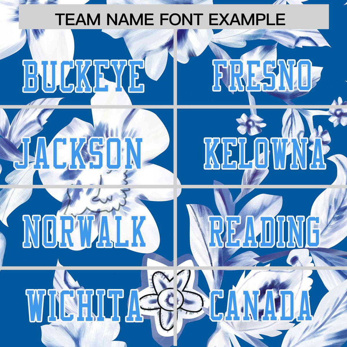 Custom Personalized Flower Blue White Graffiti Pattern Design Authentic Football Jersey