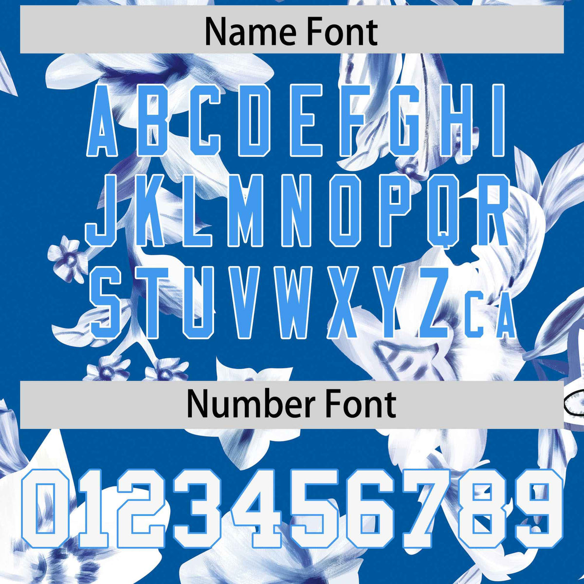 Custom Personalized Flower Blue White Graffiti Pattern Design Authentic Football Jersey