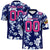 Custom Personalized Flower Blue Red Graffiti Pattern Design Authentic Football Jersey