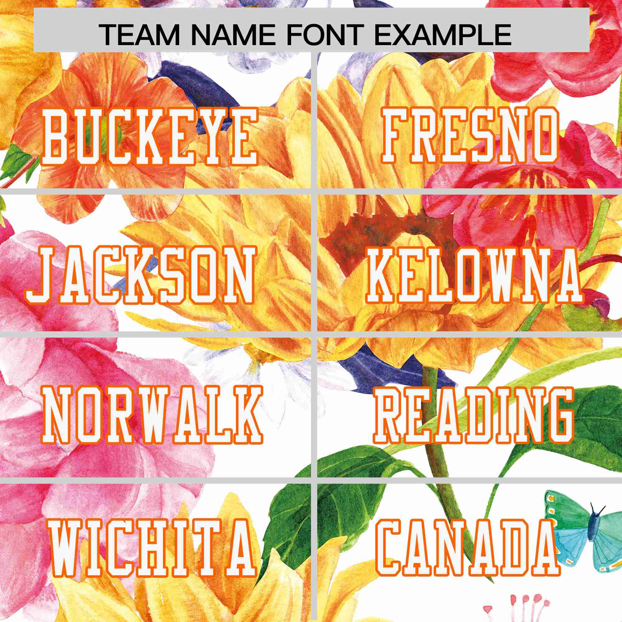 Custom Personalized Flower Yellow Orange Graffiti Pattern Design Authentic Football Jersey