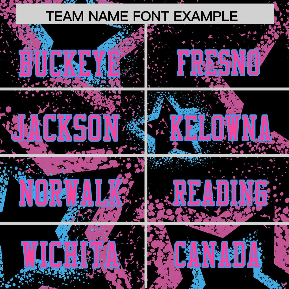 Custom Personalized Star Black Pink-Blue Graffiti Pattern Design Authentic Football Jersey