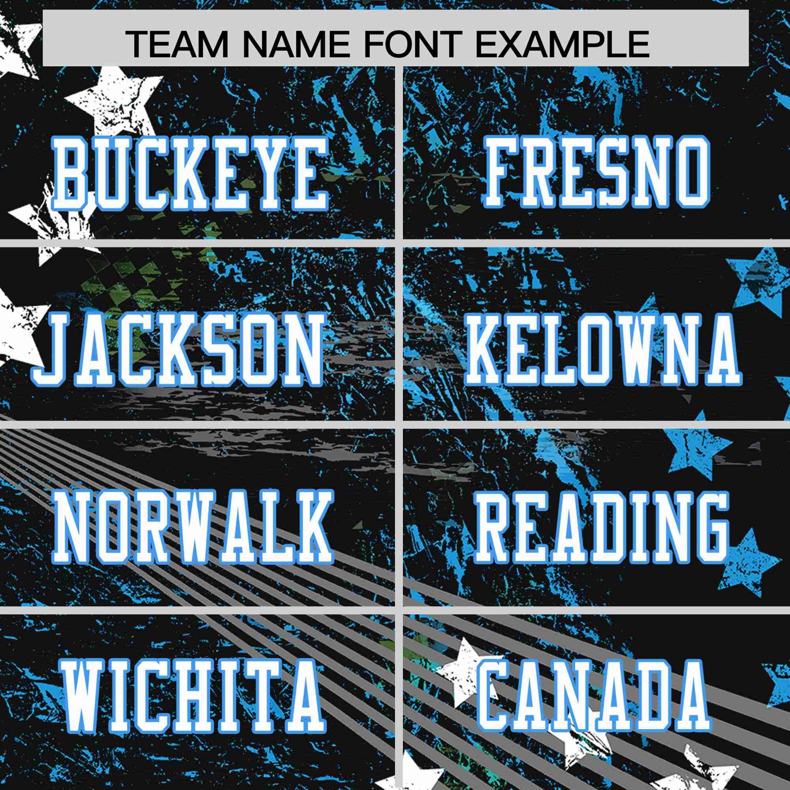 Custom Personalized Star Black Blue Graffiti Pattern Design Authentic Football Jersey