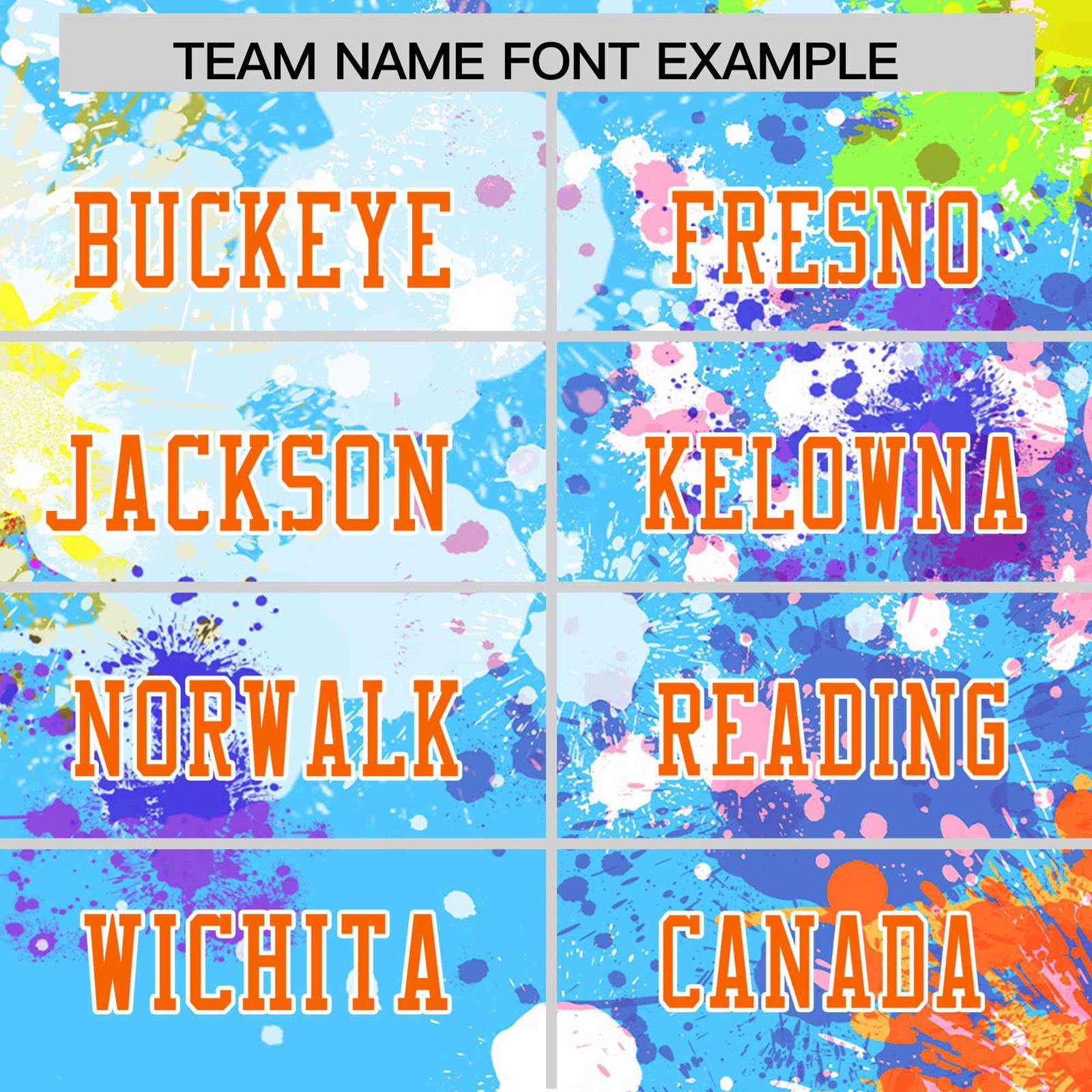 Custom Personalized Sublimated Football Jersey Personalized Paint Splatter Design