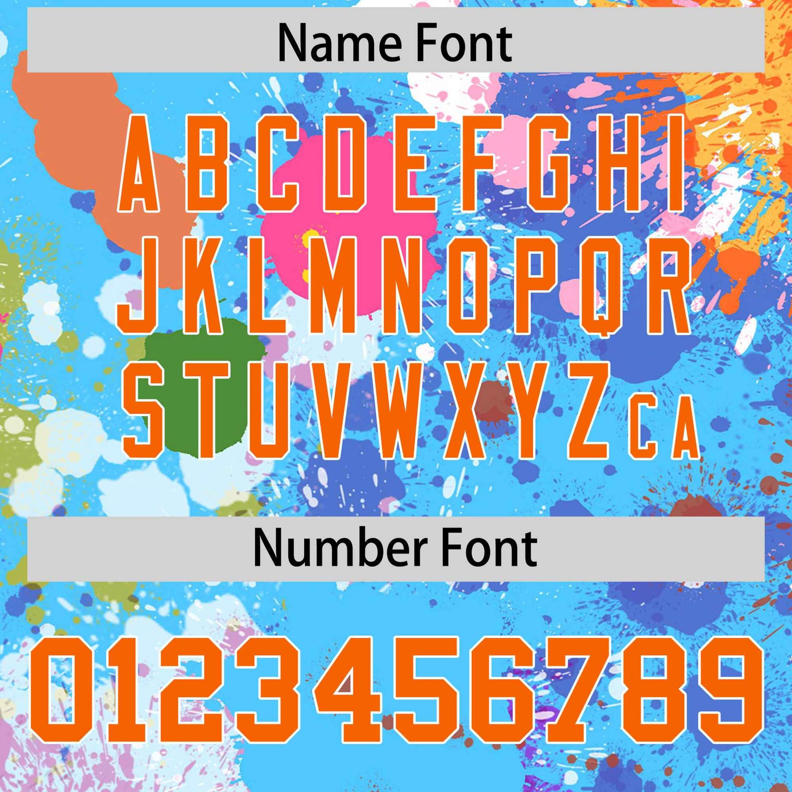 Custom Personalized Sublimated Football Jersey Personalized Paint Splatter Design