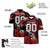 Custom Personalized Red & Black Design Embroidered Football Jersey Personalized Name & Number