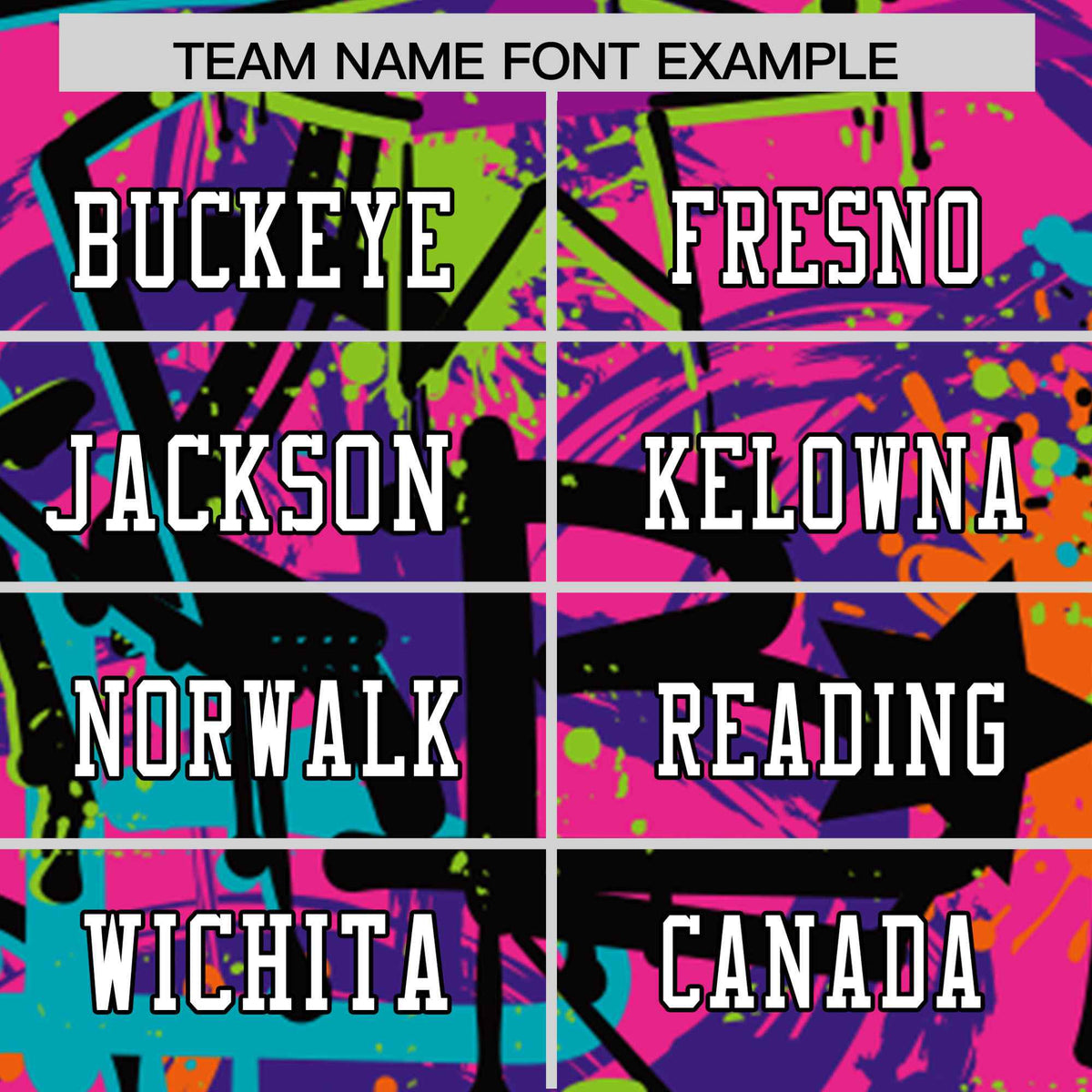 Custom Personalized Design Your Own Football Jersey - Unique Colorful Graffiti Style