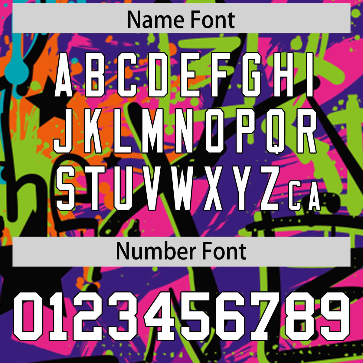 Custom Personalized Design Your Own Football Jersey - Unique Colorful Graffiti Style