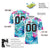 Custom Personalized Football Jersey - Tropical Paradise Design Personalized Name & Number