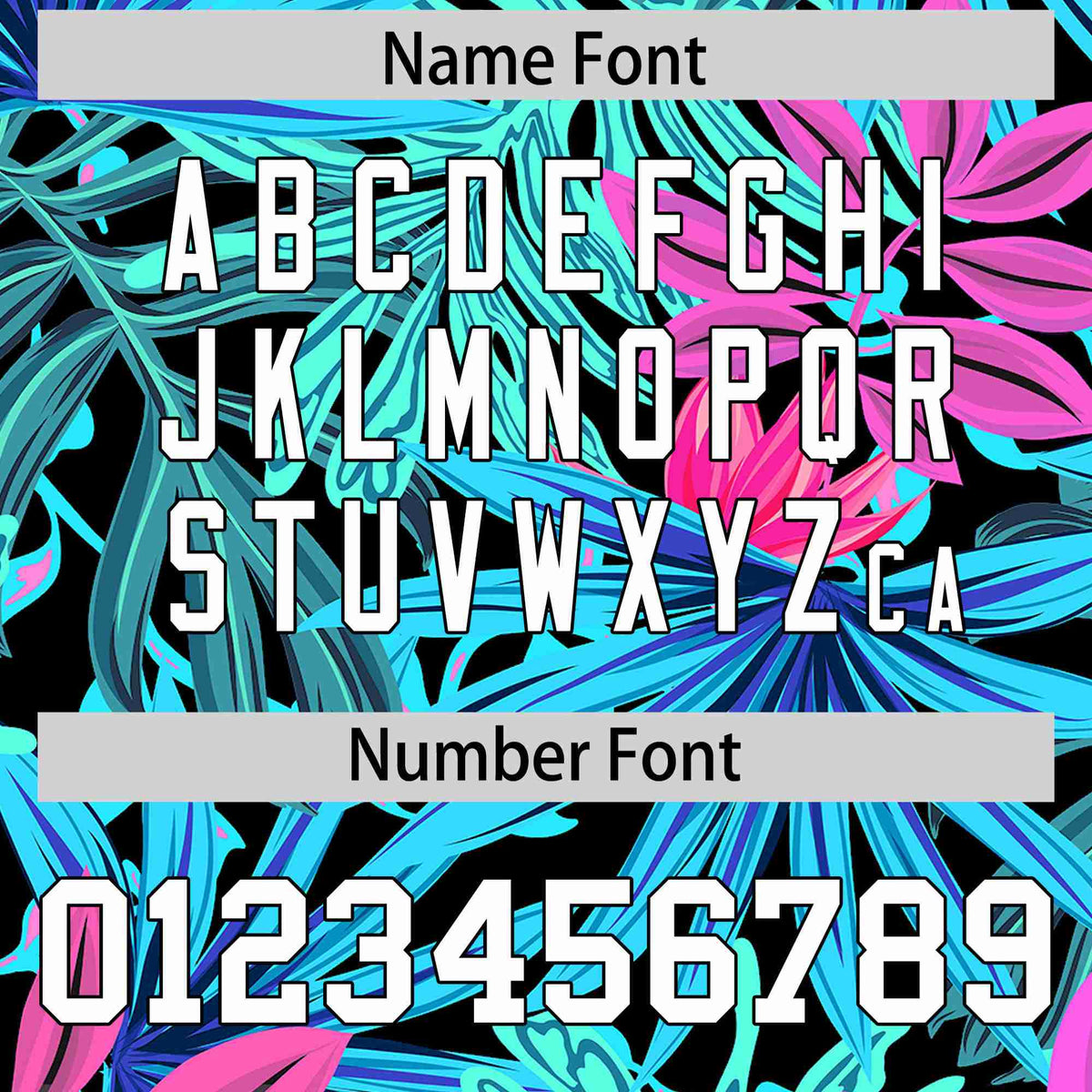 Custom Personalized Football Jersey - Tropical Paradise Design Personalized Name & Number