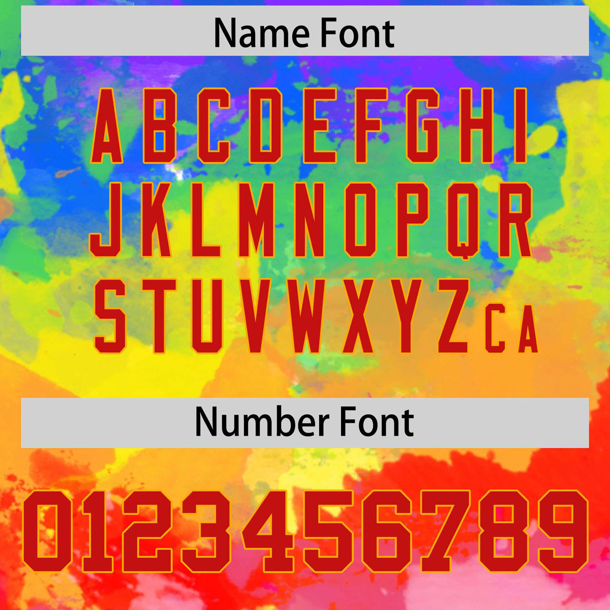 Custom Personalized Football Jersey Colorful Abstract Design - Personalized Name & Number