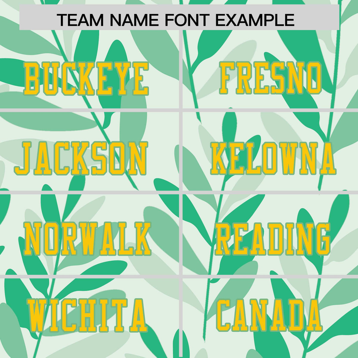 Custom Personalized Football Green Jersey - Nature-Inspired Leaf Pattern Personalized Name & Number