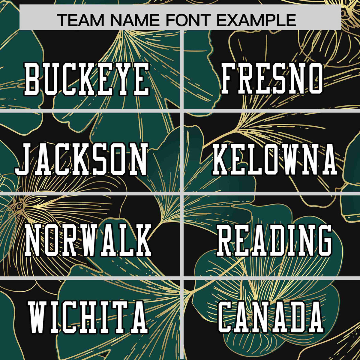 Custom Football Jersey Elegant Floral Pattern on Black - Personalized Name & Number