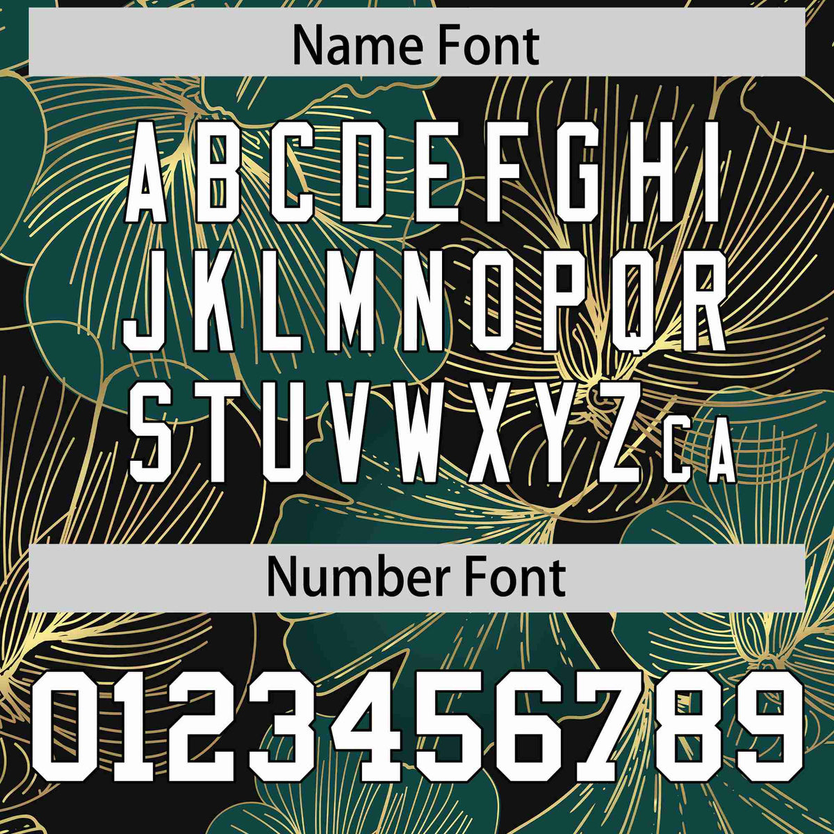 Custom Football Jersey Elegant Floral Pattern on Black - Personalized Name & Number