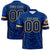 Custom Royal Blue Navy-Khaki Mesh Zebra Style Football Jersey